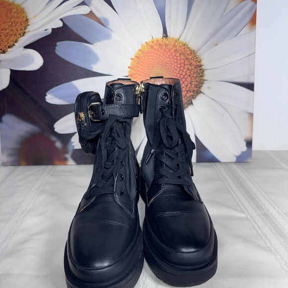 Kate Spade New York WINONA Combat Boots Women’s 8 Black - Picture 2 of 7